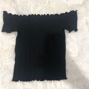 black off the shoulder top